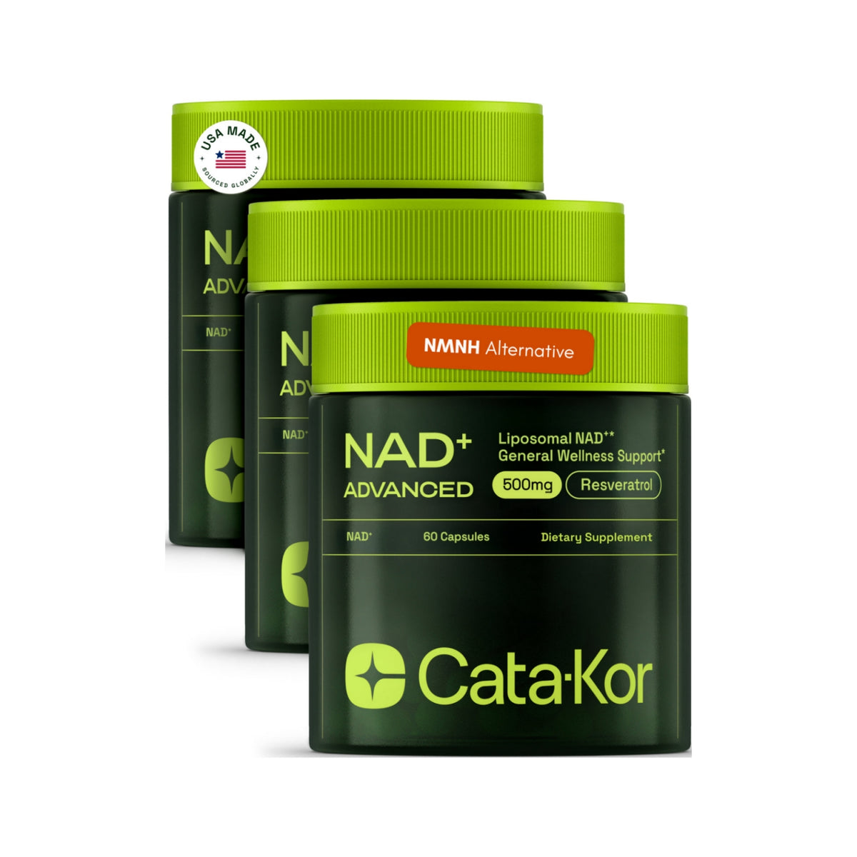 Cata Kor Liposomal NAD Resveratrol Supplement 60 Capsules